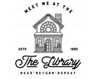 Library PNG, Librarian PNG, Read Return Repeat, Book Lover PNG, Library Sublimation File, Sublimation, Commercial Use, Librarian Sublimation