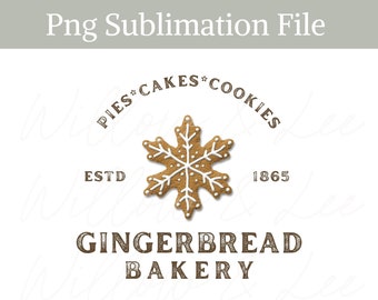 Lebkuchen Bäckerei Weihnachten Sublimation PNG (Digitaler Download)