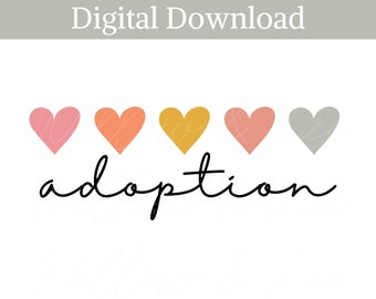 Adoption png, Adoption Hearts, Gotcha Day png, Forever Family png, Love Makes a Family png, Adoption Awareness png, Adoption Sublimation