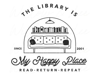 Library PNG, Librarian PNG, Read Return Repeat, Book Lover PNG, Library Sublimation File, Sublimation, Commercial Use, Librarian Sublimation