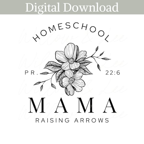 Homeschool Mama Sublimation PNG, Homeschooling PNG, Homeschool Mom, Christian PNG, Raising Disciples, Raising Arrows Png, Commercial Use