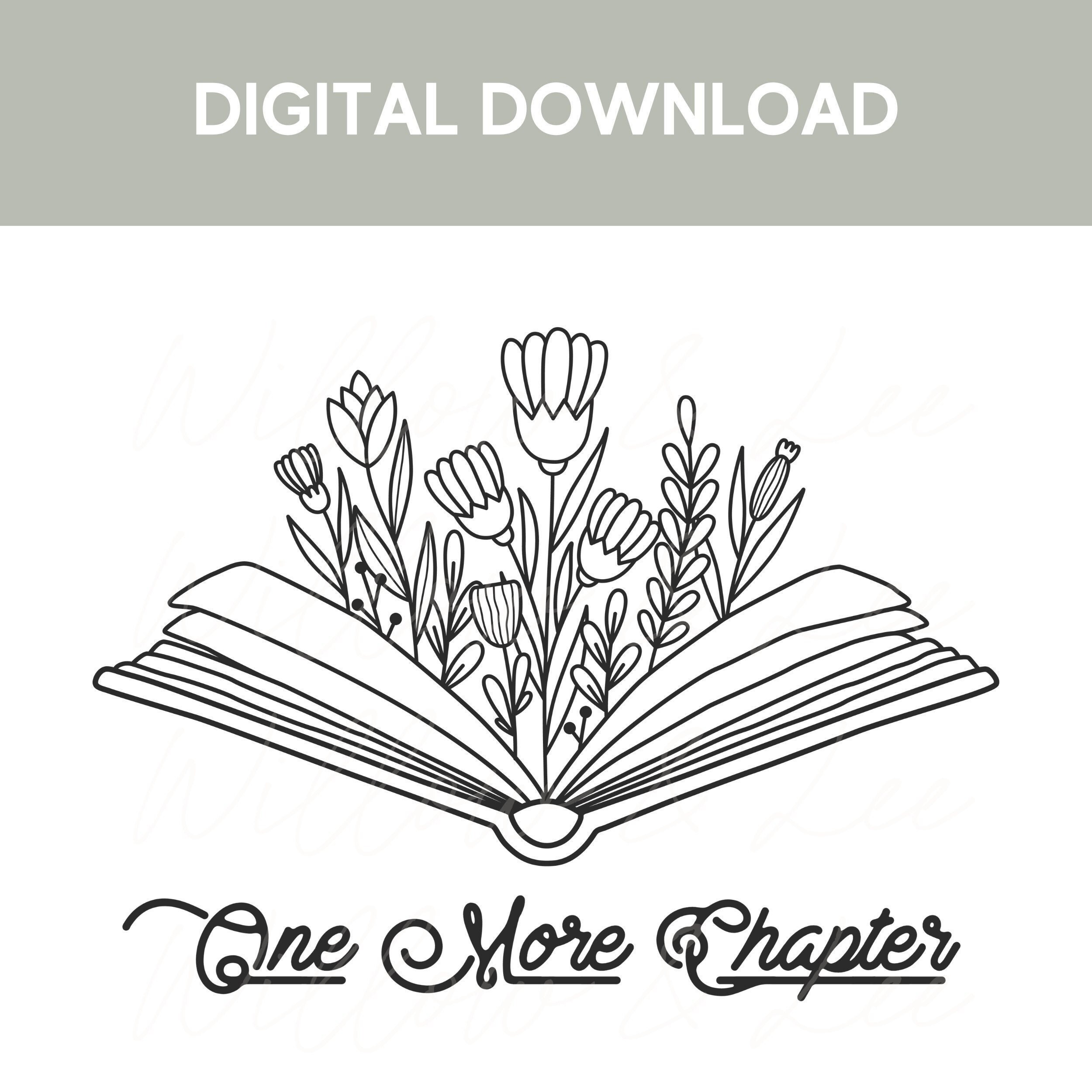 One More Chapter PNG, Bookish PNG, Booktrovert, Read Return Repeat ...