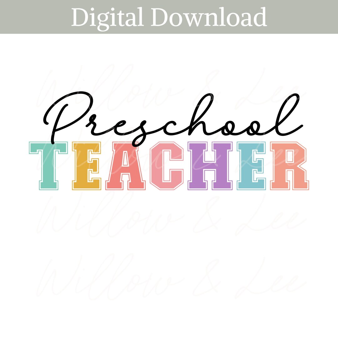 Preschool Teacher PNG, Pre-k Teacher PNG, Preschool Teacher Sublimation