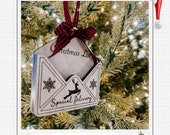 Christmas Wishlist Letter to Santa Ornament, Digital SVG File, Laser,Christmas Gift, Letter to Santa, Christmas Wishlist, North Pole Express