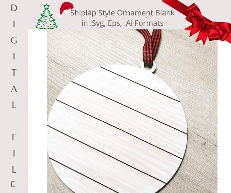 Shiplap Ornament Blank Digital File Svg Ai and EPS - Etsy