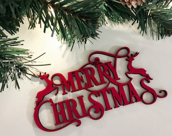 Merry Christmas Cut-Out Digital SVG, AI, EPS File!