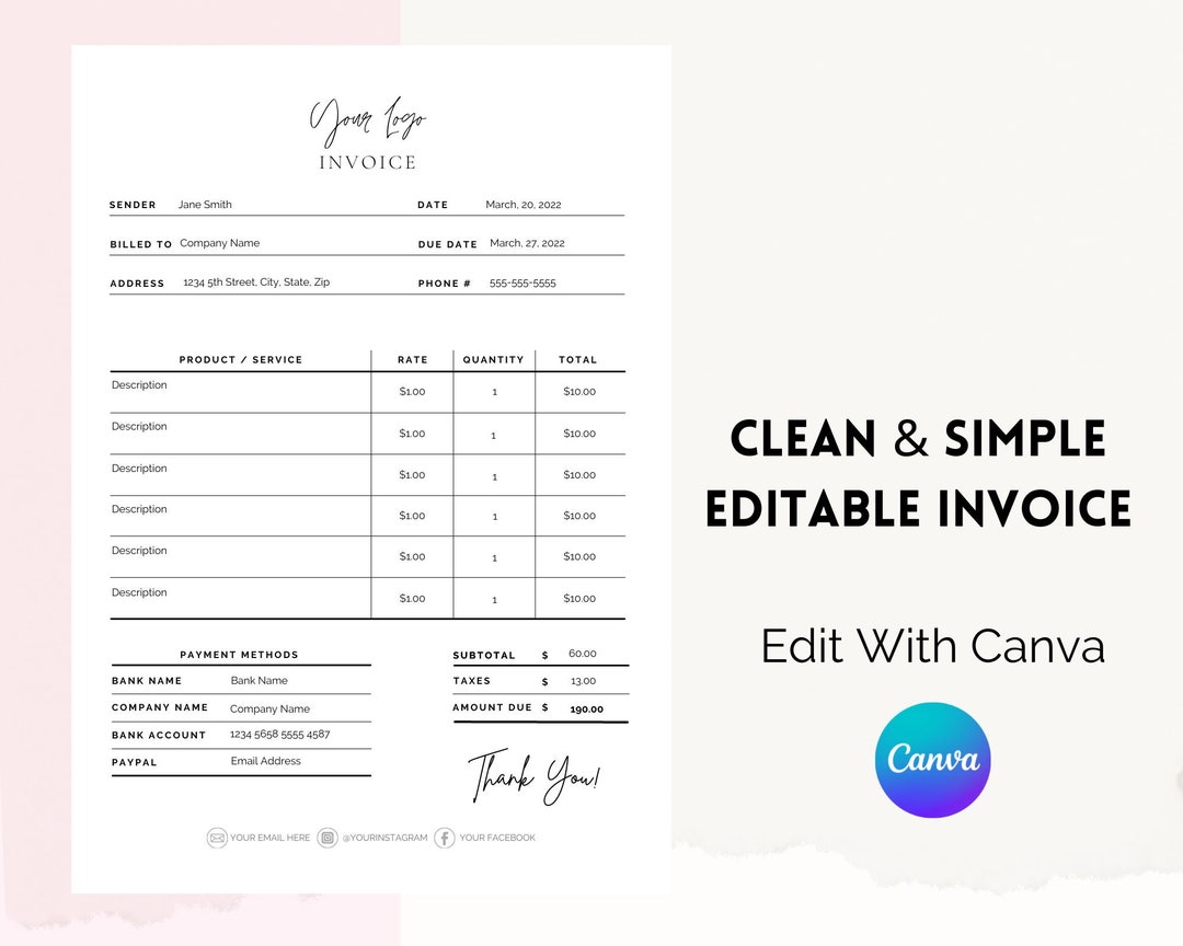 Invoice Template, Receipt Template, Invoice, Price List Template ...