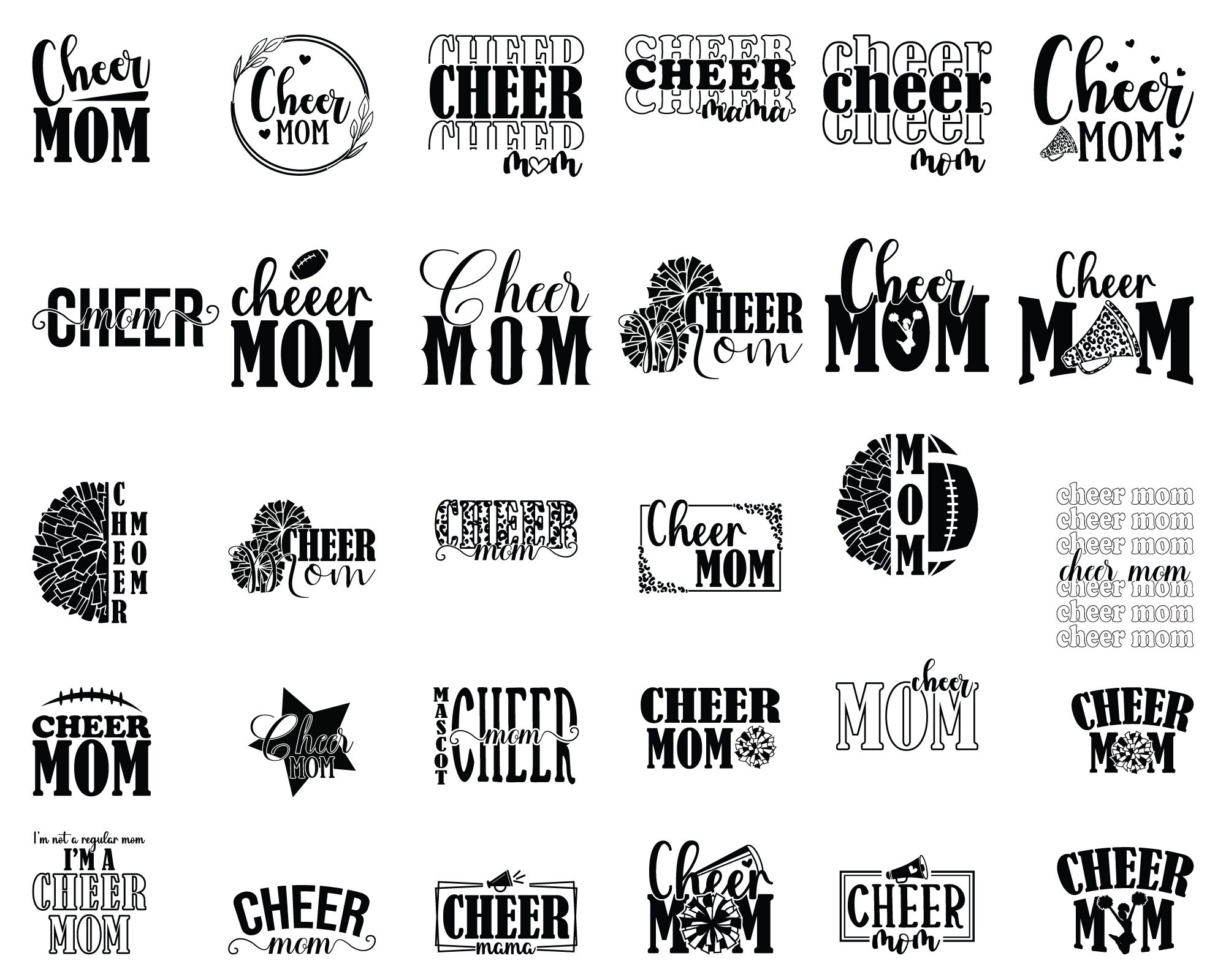 Cheer Mom Svg Cheerleader Svg Cheer Svg Cheerleading Svg Etsy