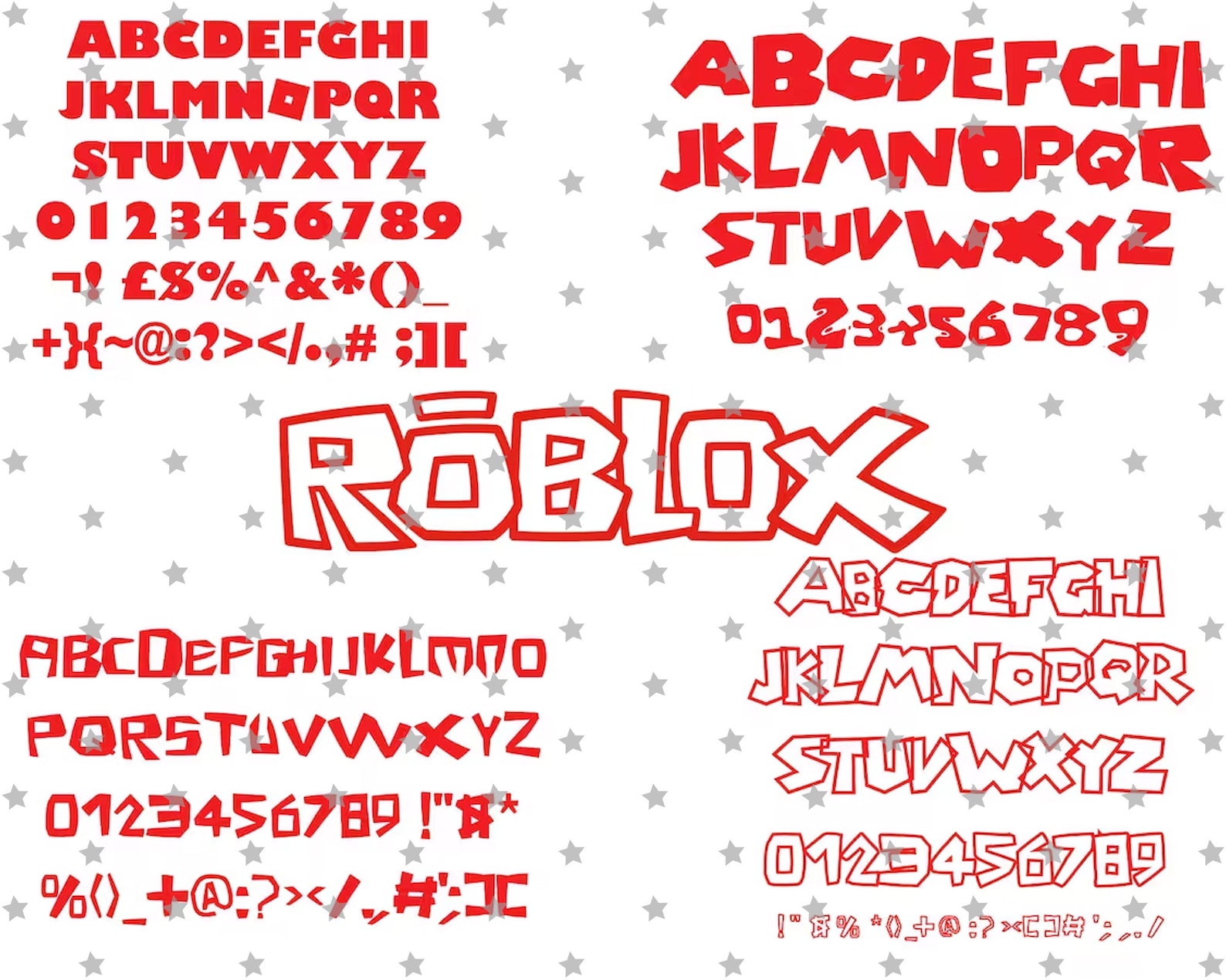 Roblox Font Roblox Svg Roblox Svg Files for Cricut Fonts for Cricut ...