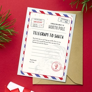 Carta de Navidad a Papá Noel, Personalícese, Carta a Papá Noel, Descarga instantánea, Imprima en casa