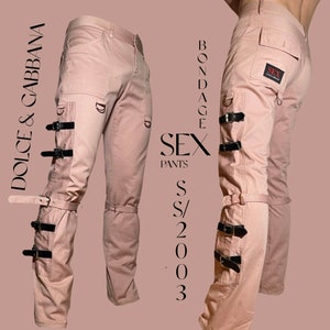 パンツ D&G - design bondage slim pants DOLCE & GABBANA | 'SEX' Bondage Pants — NEXUMIDE