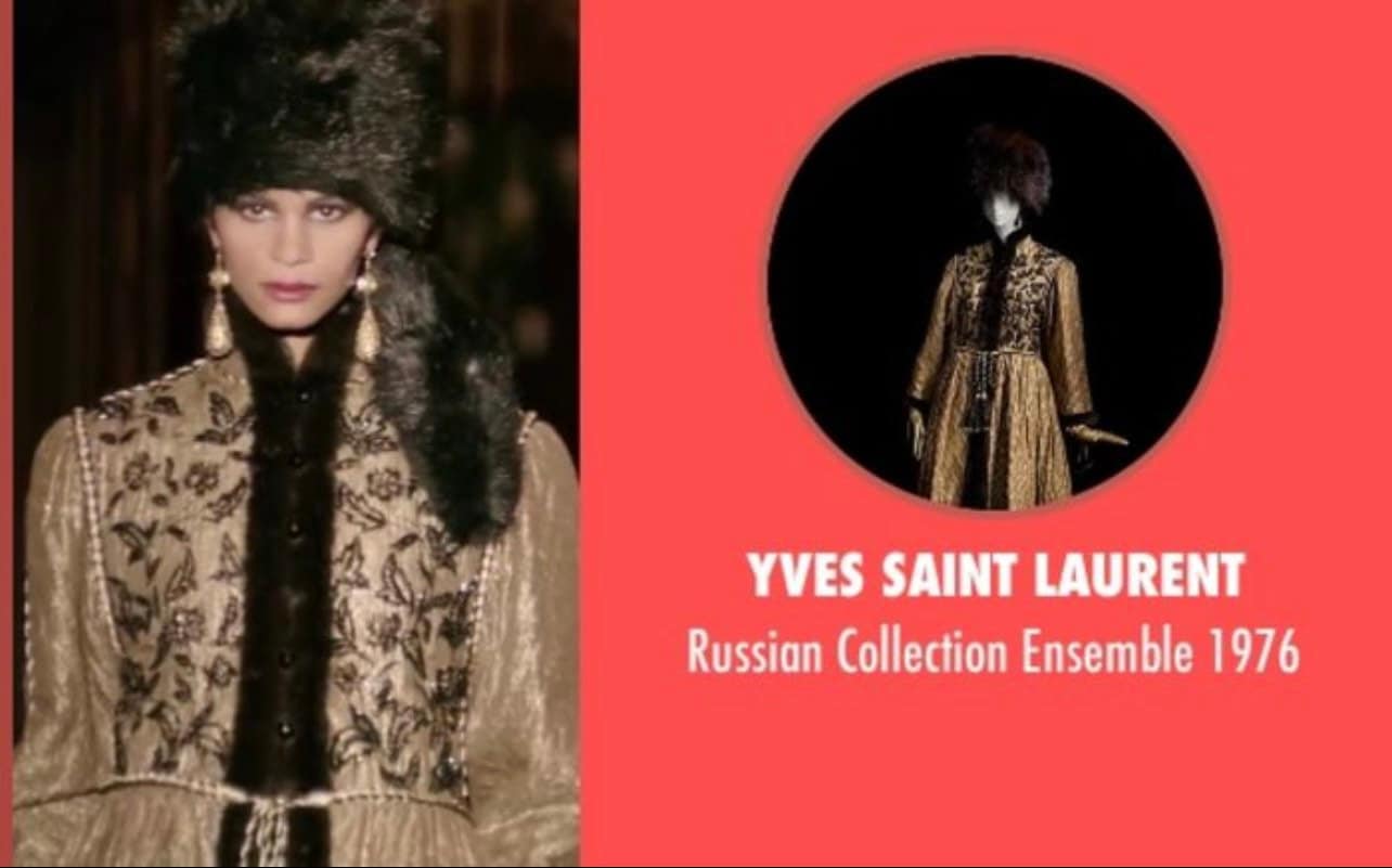 Ultra-rare Yves Saint Laurent FW1976 “opéra Ballets Russes