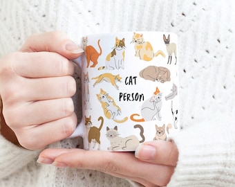 Cat Person Mug - Cat Coffee Mug, Crazy Cat Lady Mug, Cat Mom Mug, Cute Cat Mug, Crazy Cat Lady Gift, Cute Cat Mug, Cat Lady Mug