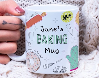 Personalized Baking Mug - Custom Baking Mug, Gift for Baker, Baker Mug, Baker Gift, Baking Lover Gift, Baking Mug