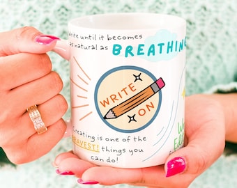 Write On Mug - Nanowrimo Mug, Writer Mug, Writing Mug, Author Mug, Gift for Writer, Author Gift, Writer Gift, Gift for Writers