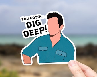 Pegatina de Survivor: pegatina de Jeff Probst, pegatina de Survivor Show, pegatina de presentador de Survivor, merchandising de Survivor, merchandising de Survivor Show, regalo de Survivor