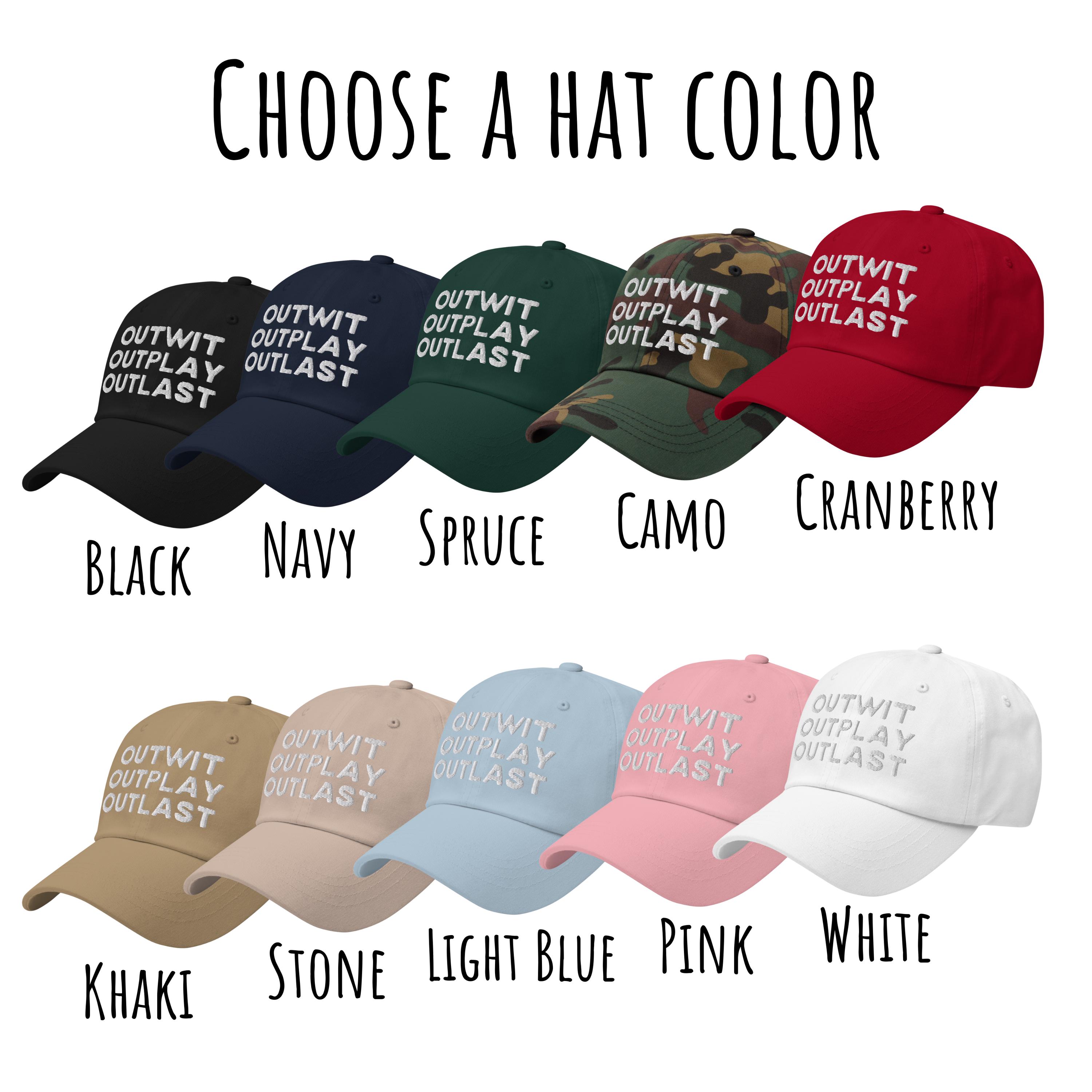 Custom Embroidered Survivor Cap - Survivor Hat, Survivor Show Cap