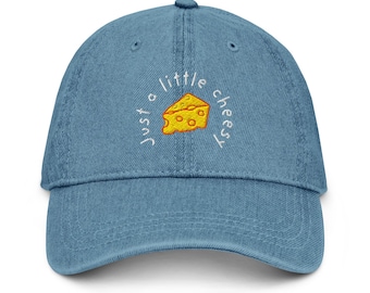 Gorra bordada con un poco de queso: gorra con queso, gorra con queso, gorra con juego de palabras, gorra con juego de palabras, gorra con juego de palabras con queso, linda gorra con queso, regalo con queso, productos con queso