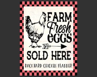 Planificador imprimible de pollo de patio trasero *Organización de Homestead * Planificador de pollos * Registros de puesta de huevos * Descarga imprimible