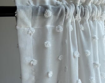 Pom Pom Sheer Curtain: Boho Nursery or Living Room