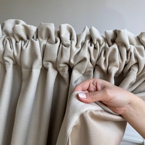Linen Look Blackout Curtains Kids Room, Nursery Curtains, Baby Room, Custom Made Privacy Curtain for Living Room, Vorhang Kinderzimmer