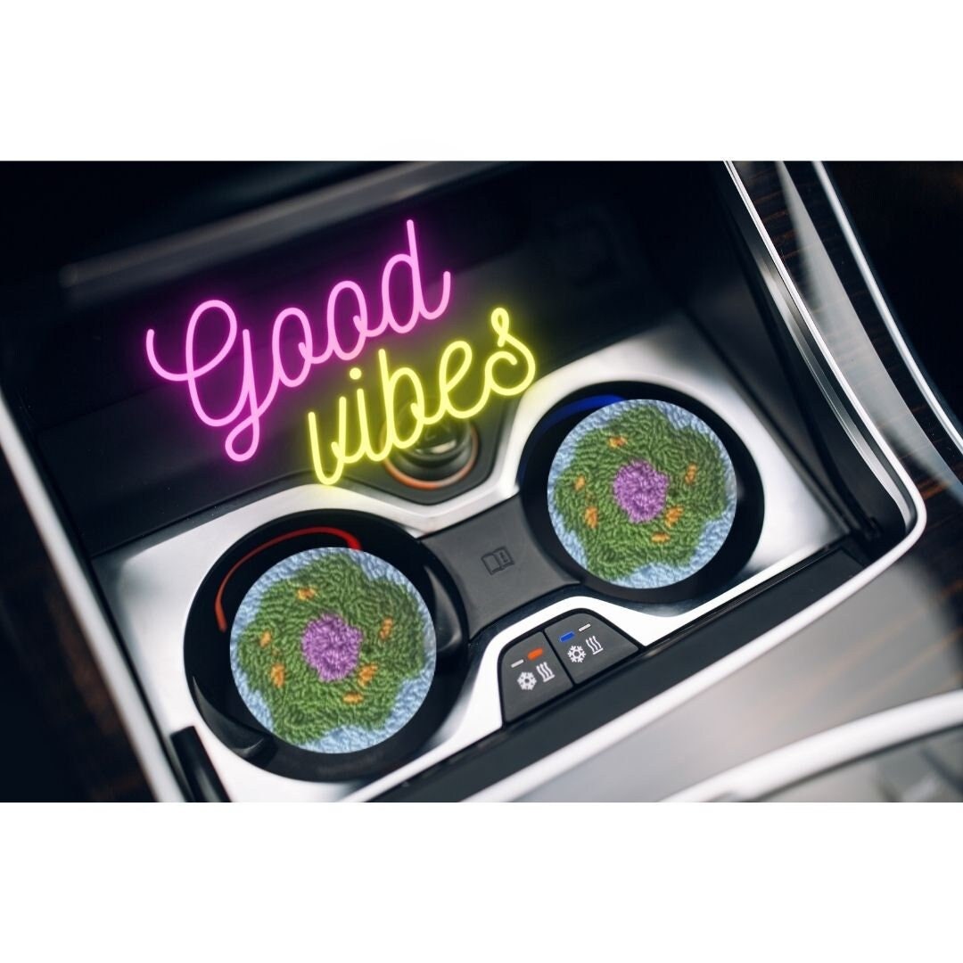 Flower Car Coasters Cute Car Accessories Cute Car Coasters Etsy