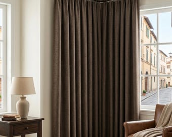 Linen Look Blackout Curtains, Custom Bedroom Curtain, Kids Nursery Decor