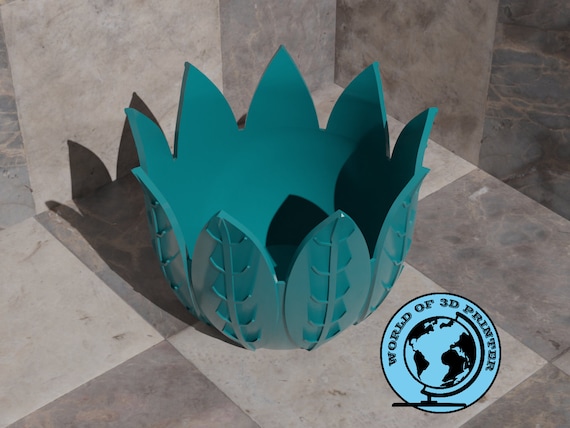 Leaf Flowerpot STL File, 3D Printer Vase Penholder (Digital Download)