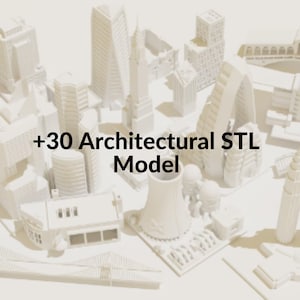 Architectural Models Stl Package for 3d Printers, Skyscrapers and Building 3d Model, Bridge and Cottage Building Stl, Construction Build Stl