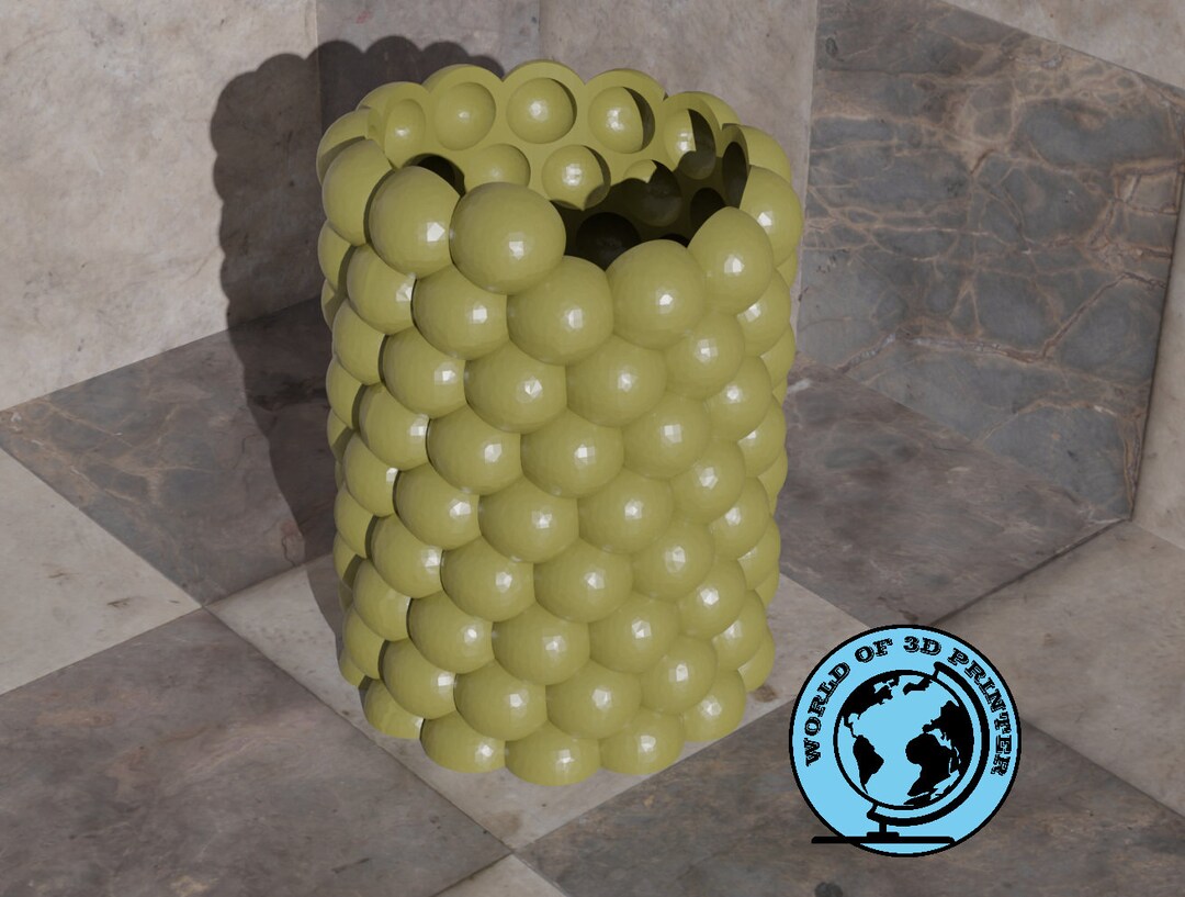 Bubble Planterpot Stl File, Golf Ball Blumentopf Stl Datei, 3D Druck Design, Globepot Stl Datei