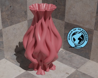 Archivo especial de jarrón Stl, modelo 3D de maceta diferente, modelo 3d de maceta con forma, modelo de talce de flores suculento, stl de meshmixer, modelo de jarrón 3D