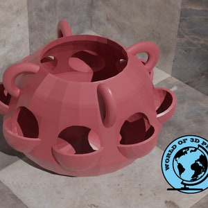 Strawberries Flowerpot Stl File, Bowl Planterpot Stl File, 3d Printers Vase Designs, Penholder Stl File for 3D, Capsule Stl File