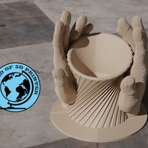 Handful Planterpot Stl File, Flowerpot Stl File, For 3d Printers Vase Desings,  For Home Decor Vase Stl File, Planter Pot For Home