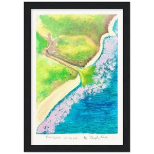 River Silt - oil pastel painting 20x29 by Chrysty Roberts