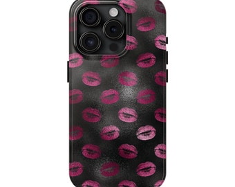 Vibrant Pink Lips  iPhone Case, Phone Case For iPhone 15 14 13 12 11 ProMax, Coquette iPhone case, Trendy iPhone case