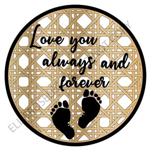Rattan SVG, Rattan Sign, Glowforge ready, Nursery Sign SVG