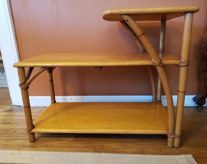 Heywood Wakefield Bamboo Side Table Etsy