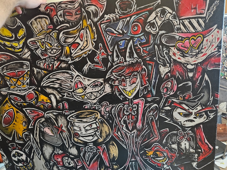 Hazbin Hotel Acrylic Fan Art Painting - Etsy