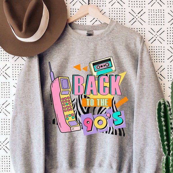 Back To The 90s Sweatshirt, Miss 90s Pullover, Nostalgie Pullover für 90er Frauen, 90er Party Kostüm, 90s Vibe Pullover, 90s Tank Top,90s Musik