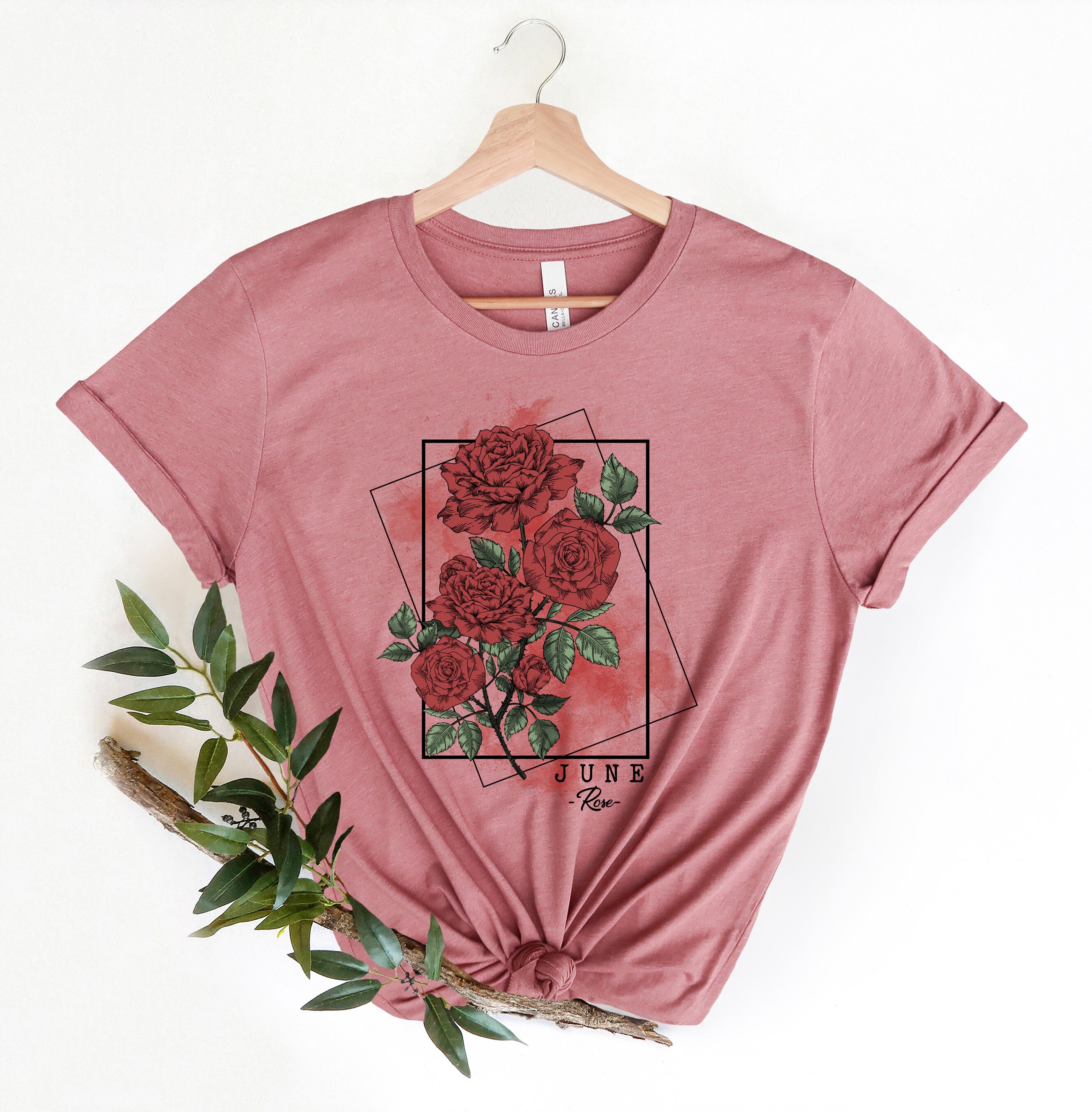 Rose Flowers T- Shirt, Floral Gifts, Flower Tees, Rose Gifts