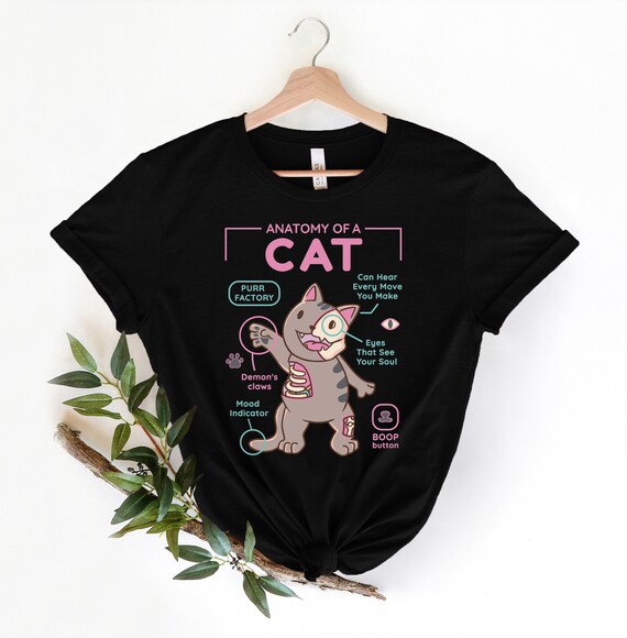 Cat Anatomy Funny T Shirt Gift For Cat Lovers Cat Anatomy Funny T Shirt Gift For Cat Lovers