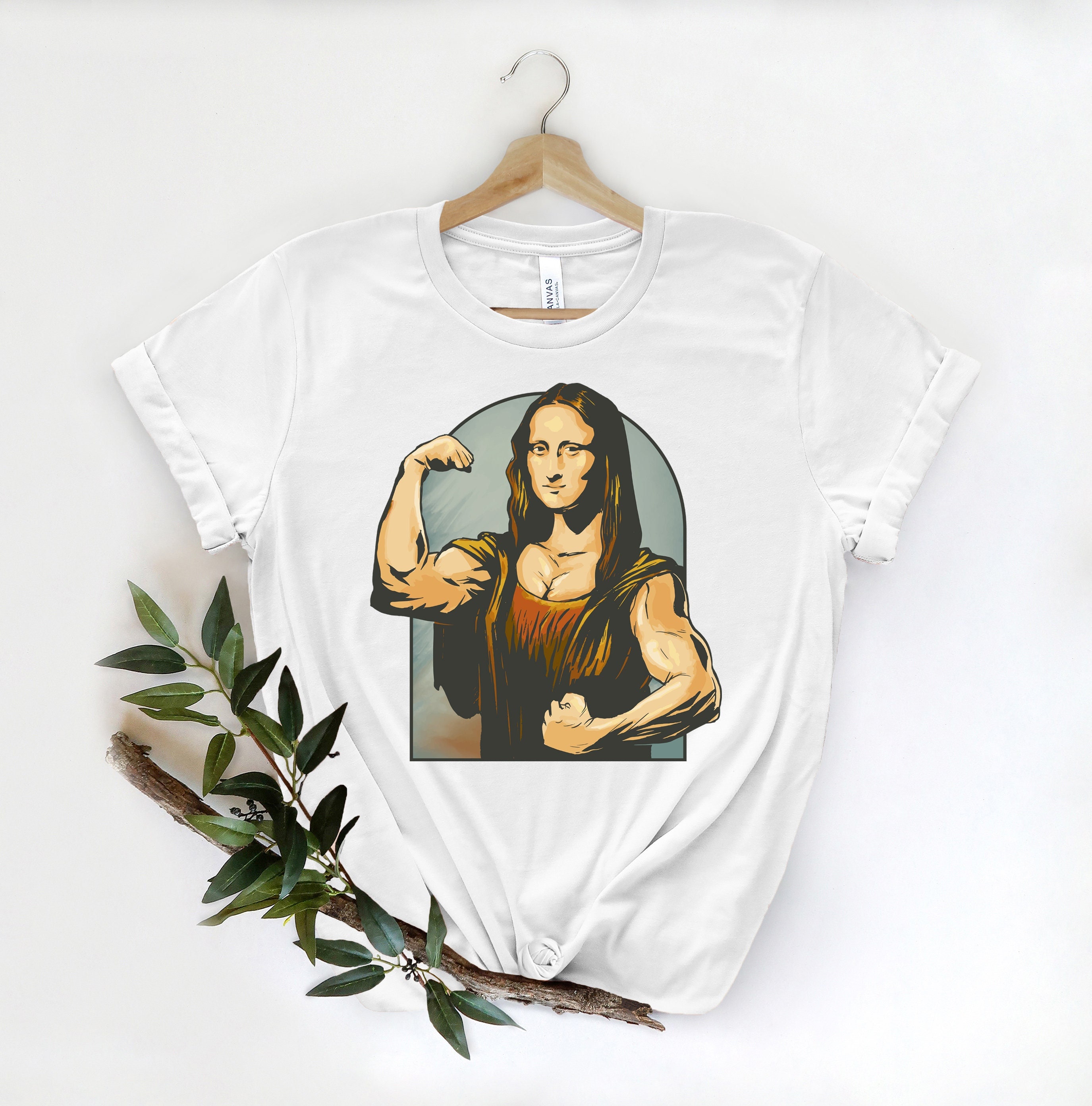 Mona Lisa Workout T-shirt, Muscle Lisa Tshirt, Gym Shirt, Leonardo