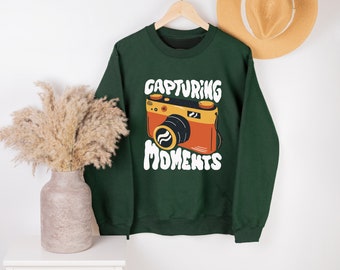 Capturing Moments Sweatshirt, Funny Camera Sweater, Photographer Sweatshirt, Photography Gift, Camera T Shirt, Photography Lover,