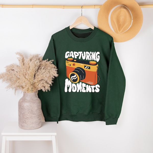 Capturing Moments Sweatshirt, Funny Camera Sweater, Photographer Sweatshirt, Photography Gift, Camera T Shirt, Photography Lover,