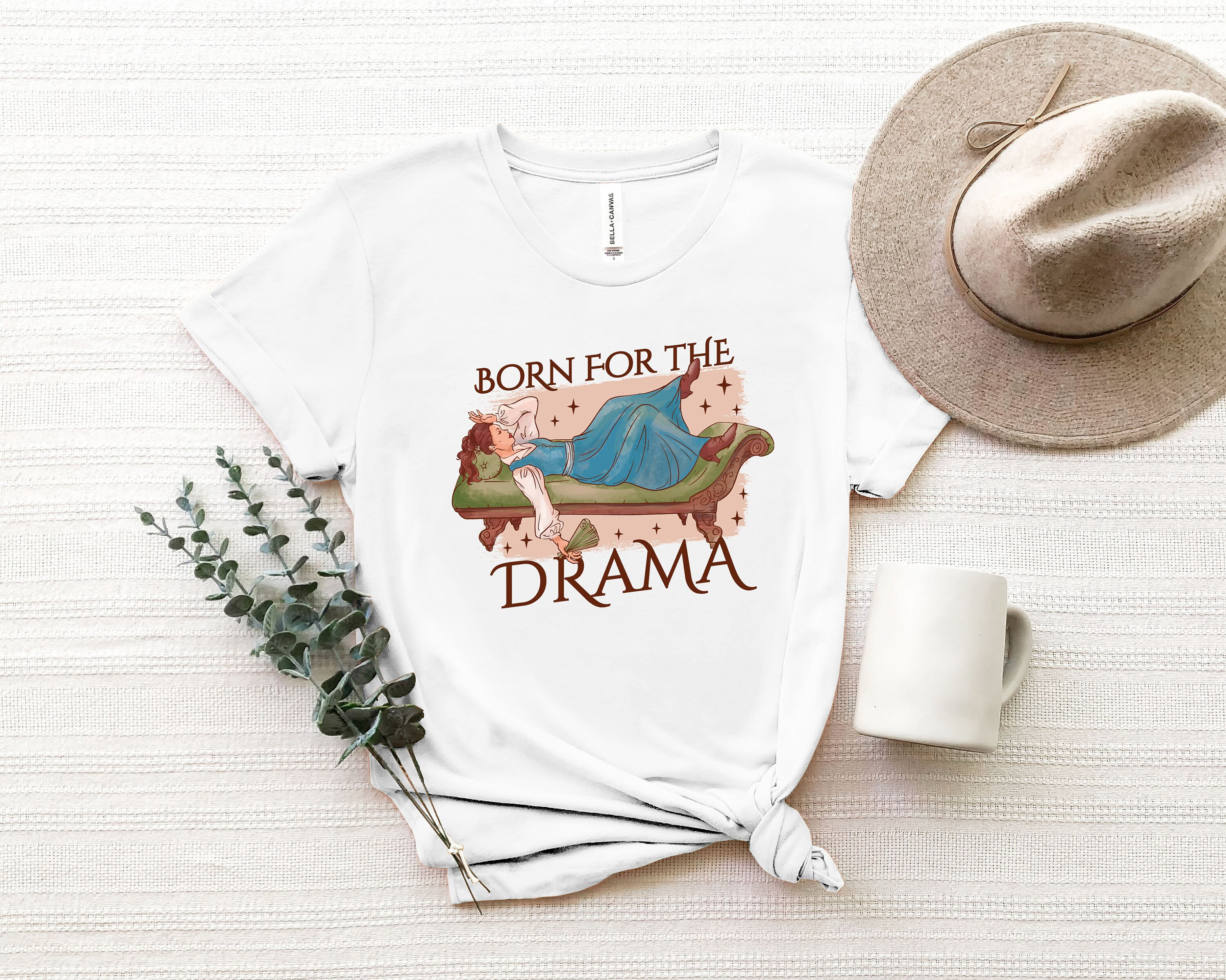 Born For The Drama T-shirt,Funny Drama Queen Shirt, Drama Lovers Gift, Womens Graphic Drama Princes Tee, Gift for Her,Theatre Lover Shirt,