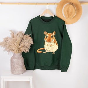 Realistic Gerbil Art Design Sweatshirt, Cute Gerbil Animal Prints, Gerbil Lover Sweatshirt, Gerbil Gift, Cute Animal Tee,Gerbil Owner Shirt,