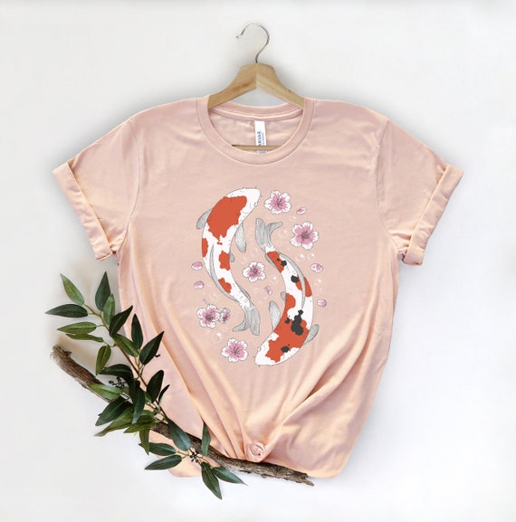 Koi Fish Shirt, Yinyang Tee, Aesthetic, Japanese T Shirt, Japanese