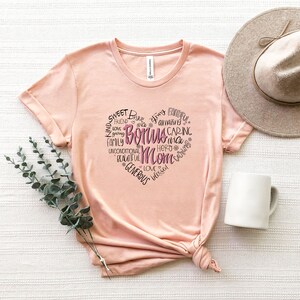 Be Kind Amazing Faithful Bonus Mom T-Shirt, Bonus Mom Gifts for Mother's Day, Step Mama Shirt, New Mom Shirt, Cute Gift For Mom, image 3