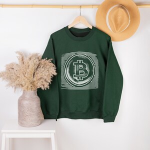 Bitcoin Sweatshirt, Bitcoin Crypto Logo Sweater, Coin For Crypto Currency Traders, Gift for Miners, Unisex Crewneck  Sweatshirt