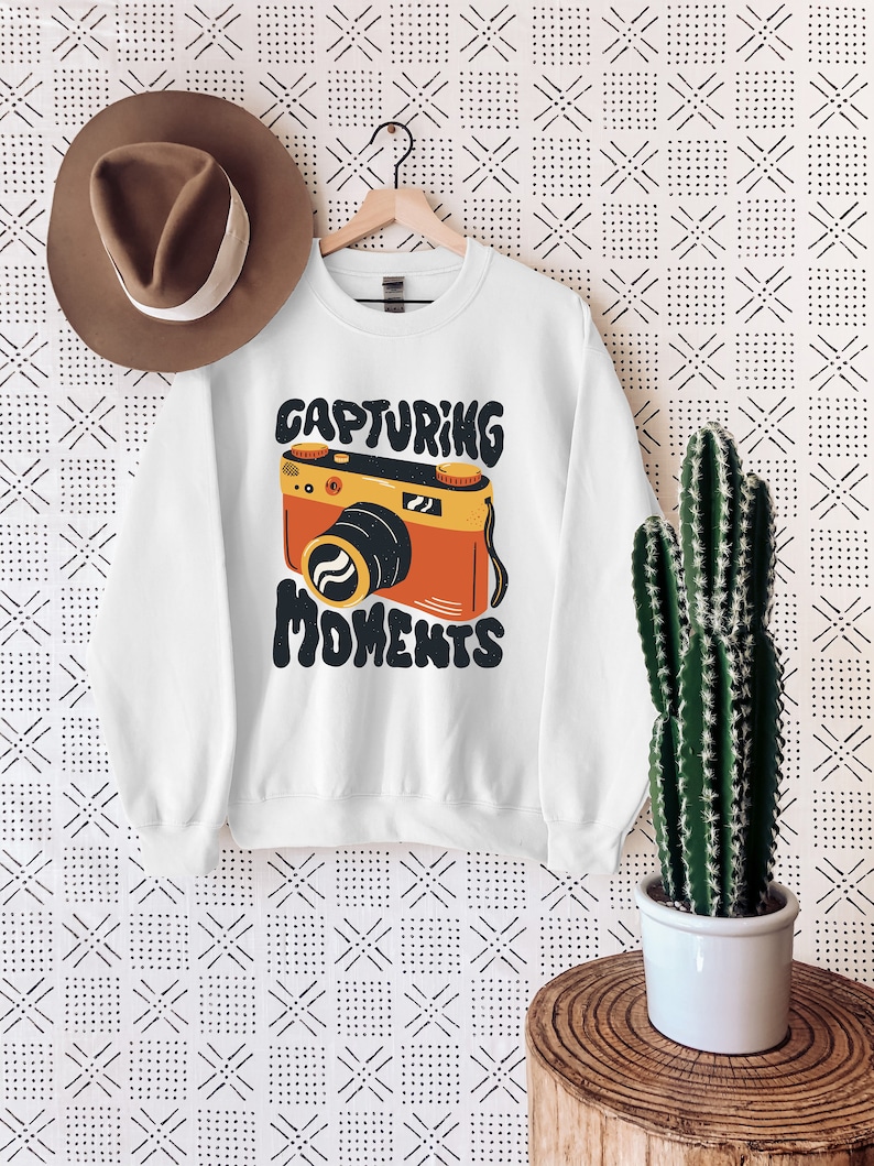 Capturing Moments Sweatshirt, Funny Camera Sweater, Photographer Sweatshirt, Photography Gift, Camera T Shirt, Photography Lover, image 2